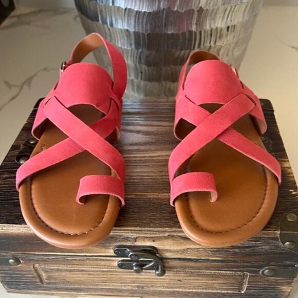 Franco Sarto Gia Suede Sandals in Pink - Picture 3 of 9